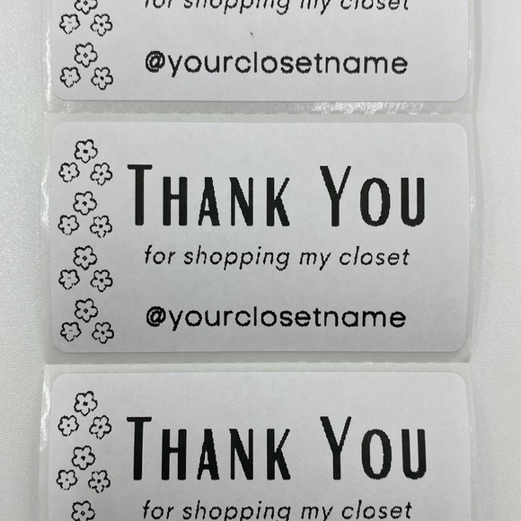 500 Thank You Custom Personalized Thermal Labels Shipping Stickers for Resellers - Picture 3 of 4